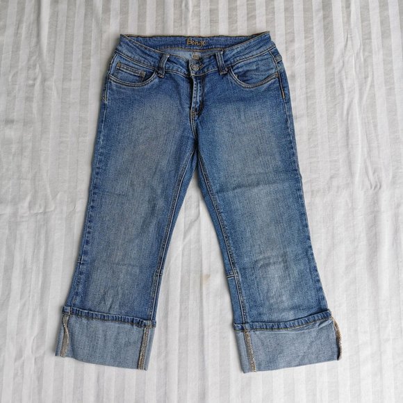 Bongo Stretch Denim Cropped Jeans Capris - Picture 1 of 7